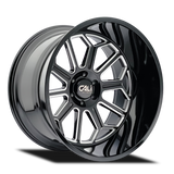Cali Offroad 9117-24478BM CALI OFF-ROAD AUBURN 9117 GLOSS BLACK MILLED 24X14 8-180 -76MM 124.1MM