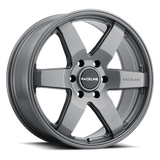 Raceline 942GS-79060-00 Aluminum Wheels 17x9 Addict 942GS Greystone Gray Multi Spoke 0 Offset 6 on 139.7 Bolt Pattern 106.1 Bore Raceline