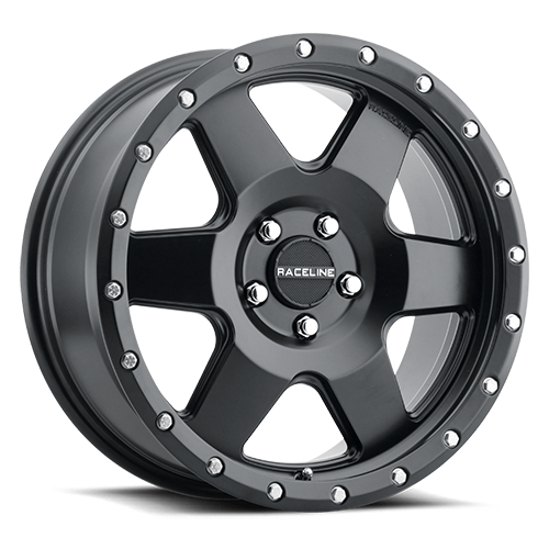 Aluminum Wheels 17x9 Boost 946B Satin Black 6 Spoke -12 Offset 5 on 127 Bolt Pattern 83.82 Bore Raceline