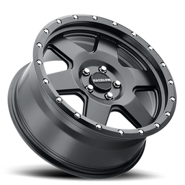 Aluminum Wheels 17x9 Boost 946B Satin Black 6 Spoke 0 Offset 5 on 139.7 Bolt Pattern 107.95 Bore Raceline