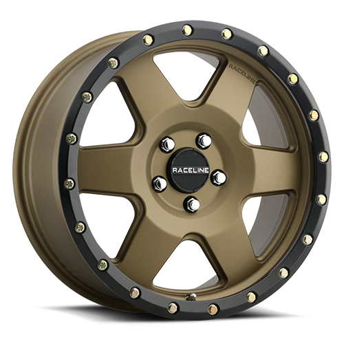 Aluminum Wheels 18x9 Boost 946BZ Satin Bronze 6 Spoke -12 Offset 5 on 139.7 Bolt Pattern 107.95 Bore Raceline