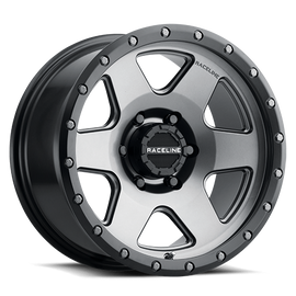 Aluminum Wheels 18x9 Boost 946G Satin Gunmetal Gray 6 Spoke -12 Offset 8 on 165.1 Bolt Pattern 130.81 Bore Raceline