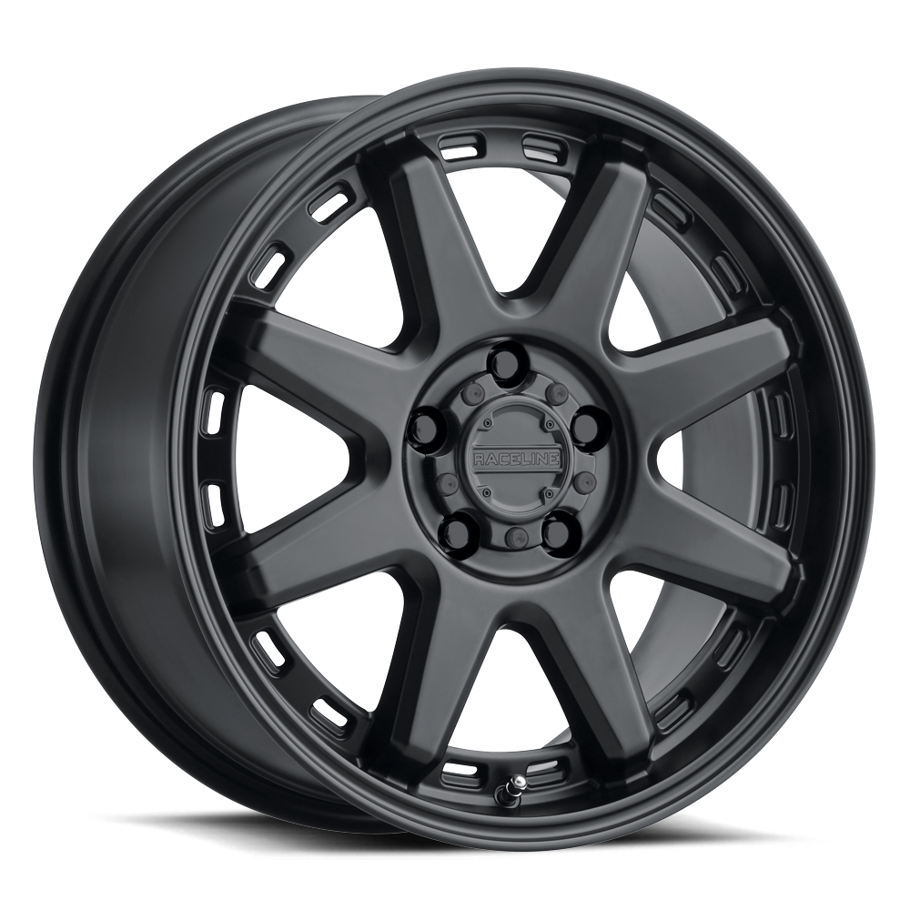 Aluminum Wheels 17x8.5 Scout 947B Satin Black 0 Offset 5 on 127 Bolt Pattern 78.1 Bore Raceline