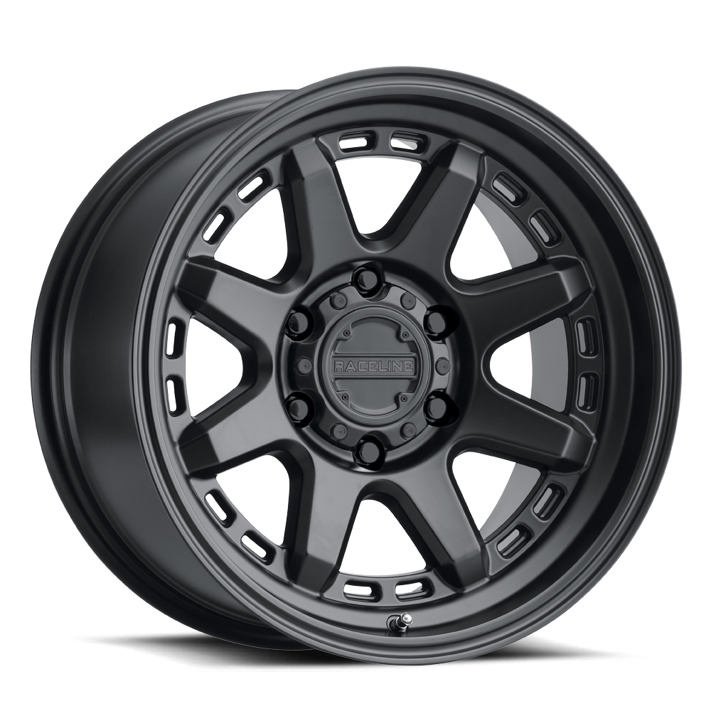 Aluminum Wheels 17x8.5 Scout 947B Satin Black 0 Offset 6 on 139.7 Bolt Pattern 106.1 Bore Raceline