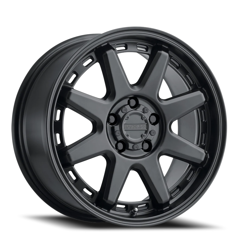 Aluminum Wheels 18x9 Scout 947B Satin Black 0 Offset 5 on 150 Bolt Pattern 110.3 Bore Raceline