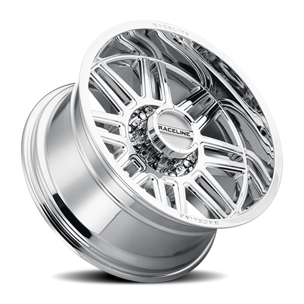 Aluminum Wheels 16x8 Split 948C Chrome 0 Offset 5 on 139.7 Bolt Pattern 106.5 Bore Raceline