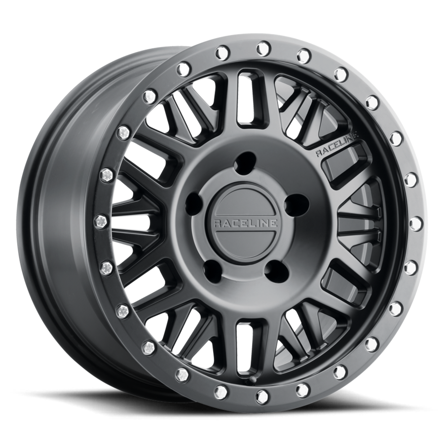 Aluminum Wheels 16x8 Ryno 951B Satin Black 0 Offset 6 on 139.7 Bolt Pattern 106.1 Bore Raceline