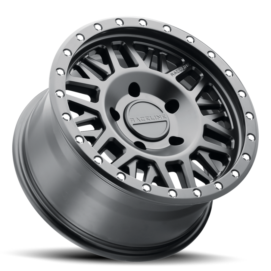 Aluminum Wheels 17x8.5 Ryno 951B Satin Black 0 Offset 5 on 150 Bolt Pattern 110.5 Bore Raceline