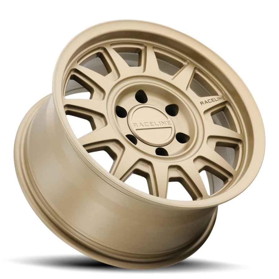 Aluminum Wheels 17x8.5 Aero HD 952BZ Satin Bronze Gold 0 Offset 6 on 139.7 Bolt Pattern 106.1 Bore Raceline