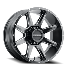 Load image into Gallery viewer, Aluminum Wheels 17x9 Stryker 954M Milled-Dimples Satin Black -12 Offset 5 on 127 Bolt Pattern 87.1 Bore Raceline