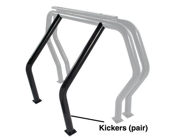 Go Rhino 9560B Bed Bar Component - Pair of Kickers (Between wheel wells) - Black Powdercoat