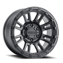 Load image into Gallery viewer, Aluminum Wheels 17x8.5 Compass 956B Satin Black 0 Offset 6 on 135 Bolt Pattern 87.1 Bore Raceline