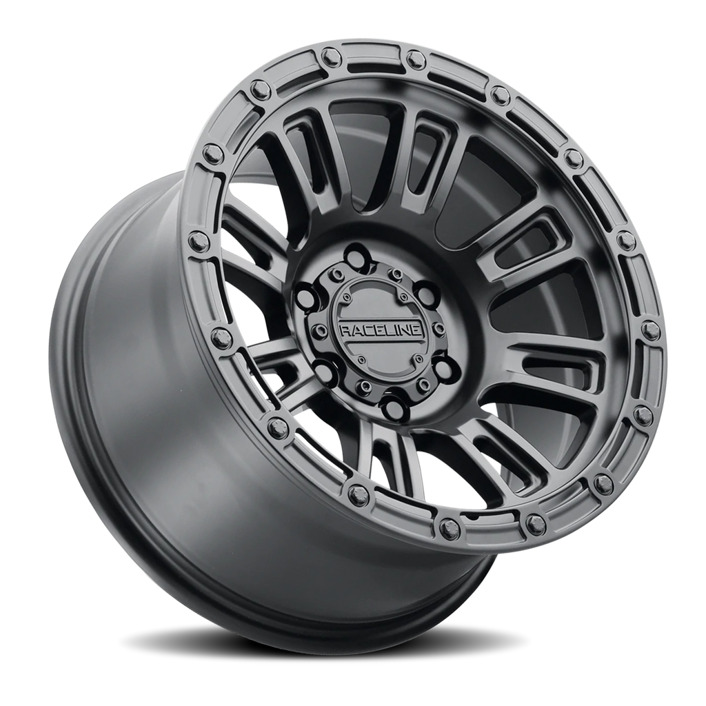 Aluminum Wheels 18x9 Compass 956B Satin Black -12 Offset 8 on 170 Bolt Pattern 125.2 Bore Raceline