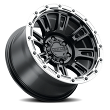 Load image into Gallery viewer, Aluminum Wheels 18x9 Compass 956BS Satin Black Silver Ring -12 Offset 8 on 170 Bolt Pattern 125.2 Bore Raceline