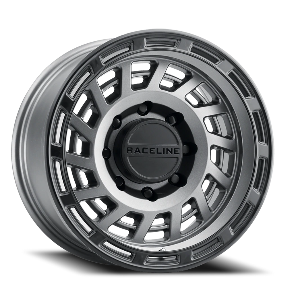 Aluminum Wheels 17x9 Halo 957GB Gunmetal Gray Black Ring -12 Offset 5 on 127 Bolt Pattern 78.1 Bore Raceline
