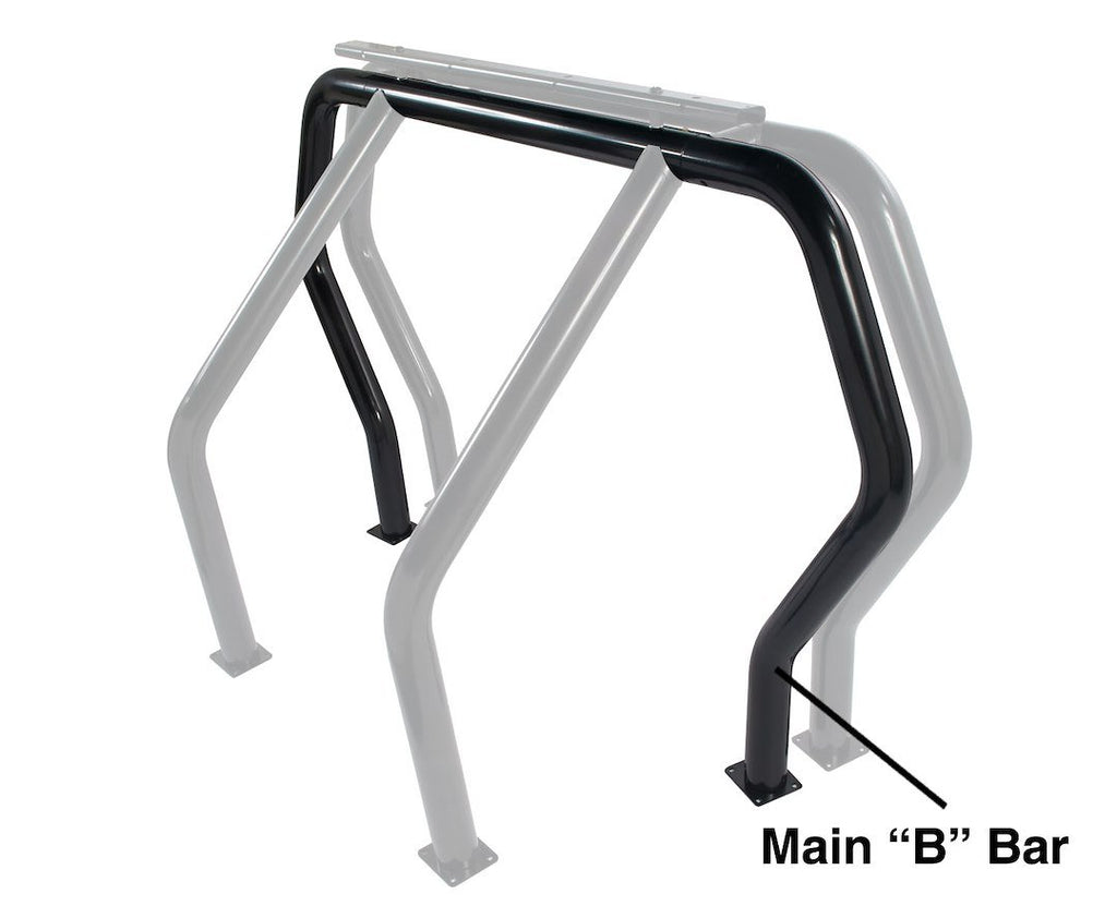 Go Rhino 96002B Bed Bar Component - "B" Main Bar - Black Powdercoat