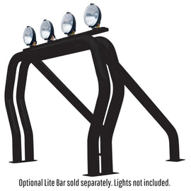 Go Rhino 9809560DSB Bed Bars Complete Kit - Double Bar/Single Kicker (Between wheel wells) - Black