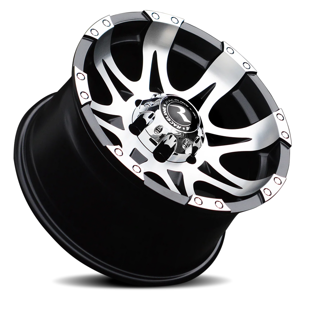 Aluminum Wheels 17x9 Raptor 982 Machined Face Black 0 Offset 6 on 139.7 Bolt Pattern 108 Bore Raceline