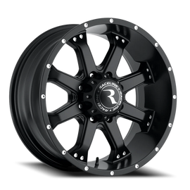 Aluminum Wheels 16x8 Assault 991B Satin Black 0 Offset 8 on 170 Bolt Pattern 125.2 Bore Raceline
