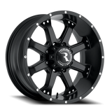 Raceline 991B-79060-00 Aluminum Wheels 17x9 Assault 991B Satin Black 0 Offset 6 on 139.7 Bolt Pattern 106.1 Bore Raceline