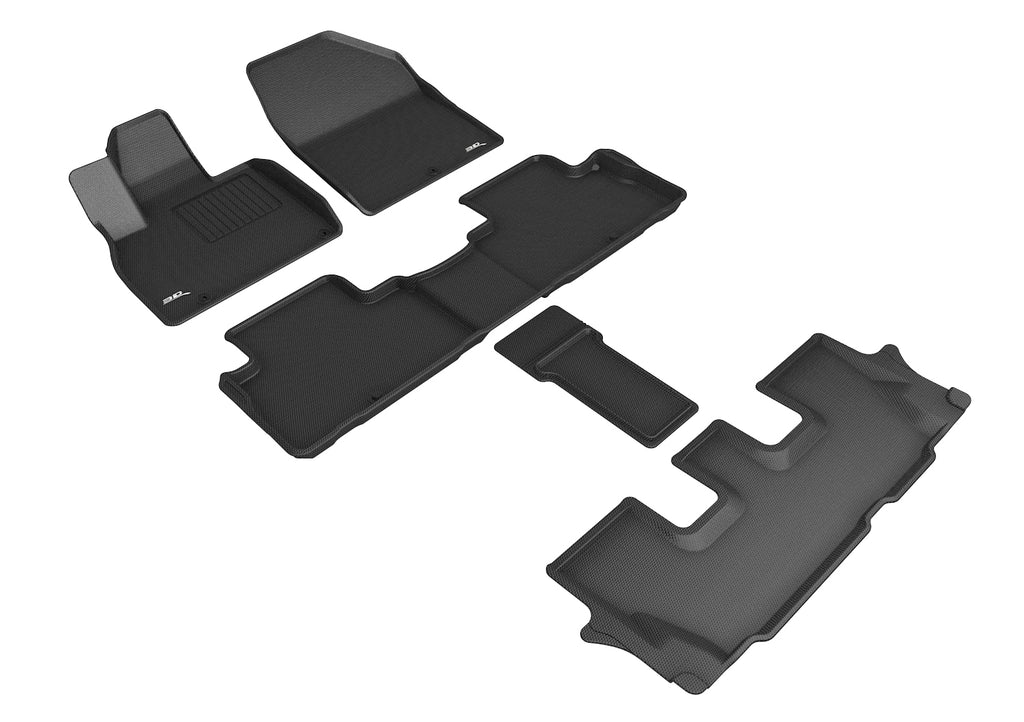 3D MATS L1KA05101509 3D KAGU FLOOR MAT 3 ROW SET BLACK
