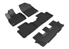 3D MATS L1KA05201509 3D KAGU FLOOR MAT 3 ROW SET BLACK