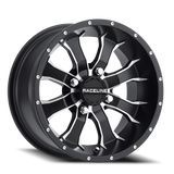 Raceline A7757037-T-52 Aluminum Wheels 15x7 Mamba UTV A77 Machined Spokes Satin Black 10 Offset 4 on 137 Bolt Pattern Raceline