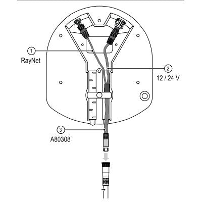 RAYMARINE A80308 QUANTUM RADAR ADAPTER CABLE