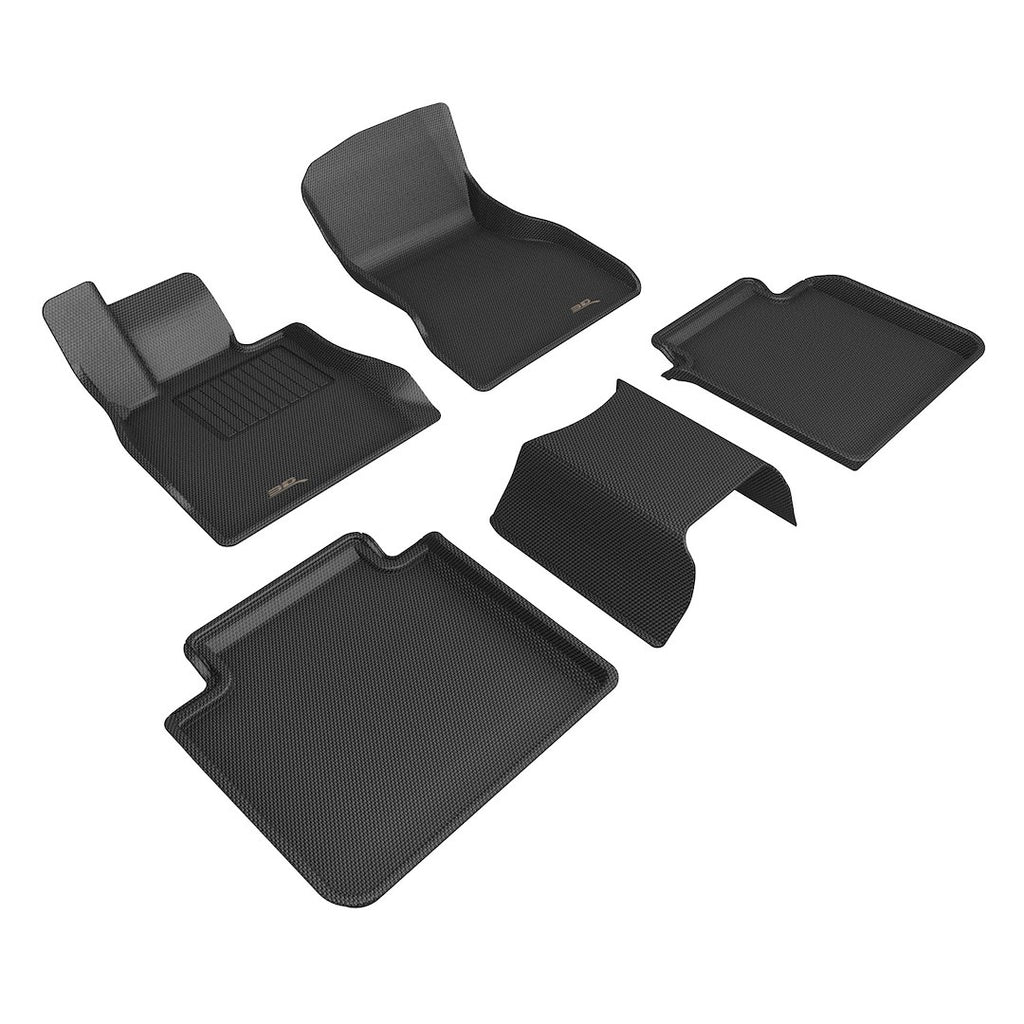 3D MATS L1BM13601509 KAGU FLOOR MAT; BLACK; 5 PC.; 2 PC
