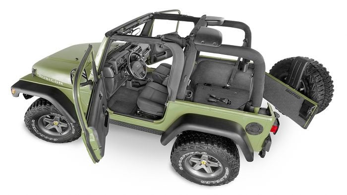 BedRug BTJL18R4GH JEEP BEDTRED 18+ JL 4 DOOR BEDTRED 6 PC REAR KIT WITH GAP HIDER