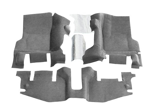BedRug BTTJ97FNC JEEP BEDTRED 97-06 TJ/LJ FRNT 3PC FLR KIT (W/O CNTR CNSL) - HT SHLDS *SPEC ORDR*