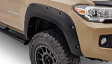 Bushwacker 30047-02 Pocket/Rivet Style Fender Flares Black Smooth Finish 2-Piece Front