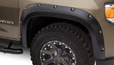 Bushwacker 40141-02 Pocket/Rivet Style Fender Flares Black Smooth Finish 2-Piece Front