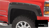 Bushwacker 40959-34 Pocket/Rivet Style Painted Fender Flares Black Smooth Finish 4-Piece Set