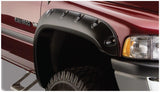 Bushwacker 50017-02 Pocket/Rivet Style Fender Flares Black Smooth Finish 2-Piece Front