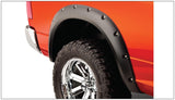 Bushwacker 50038-02 Pocket/Rivet Style Fender Flares Black Smooth Finish 2-Piece Rear