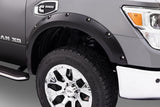 Bushwacker 70908-02 Pocket/Rivet Style Fender Flares Black Smooth Finish 4-Piece Set