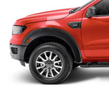Bushwacker 20119-02 Pocket/Rivet Style Fender Flares Black Smooth Finish 2-Piece Front