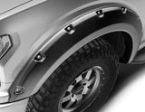 Bushwacker 20109-02 Pocket/Rivet Style Fender Flares Black Smooth Finish 2-Piece Front