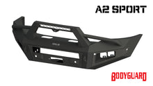Load image into Gallery viewer, A2 Front Bumper Sport For 2017-2022 Ford F550 Superduty ACC Compatible Without Mesh Grill With Camera Harness + Pod Texture Black Powdercoat Fits 450/550 Fender Trim Bodyguard Bumpers