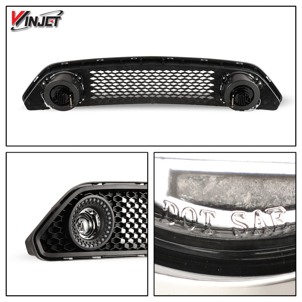 Winjet CGRNG0613-FL RENEGADE GRILLE W-DRL FOG LIGHTS-