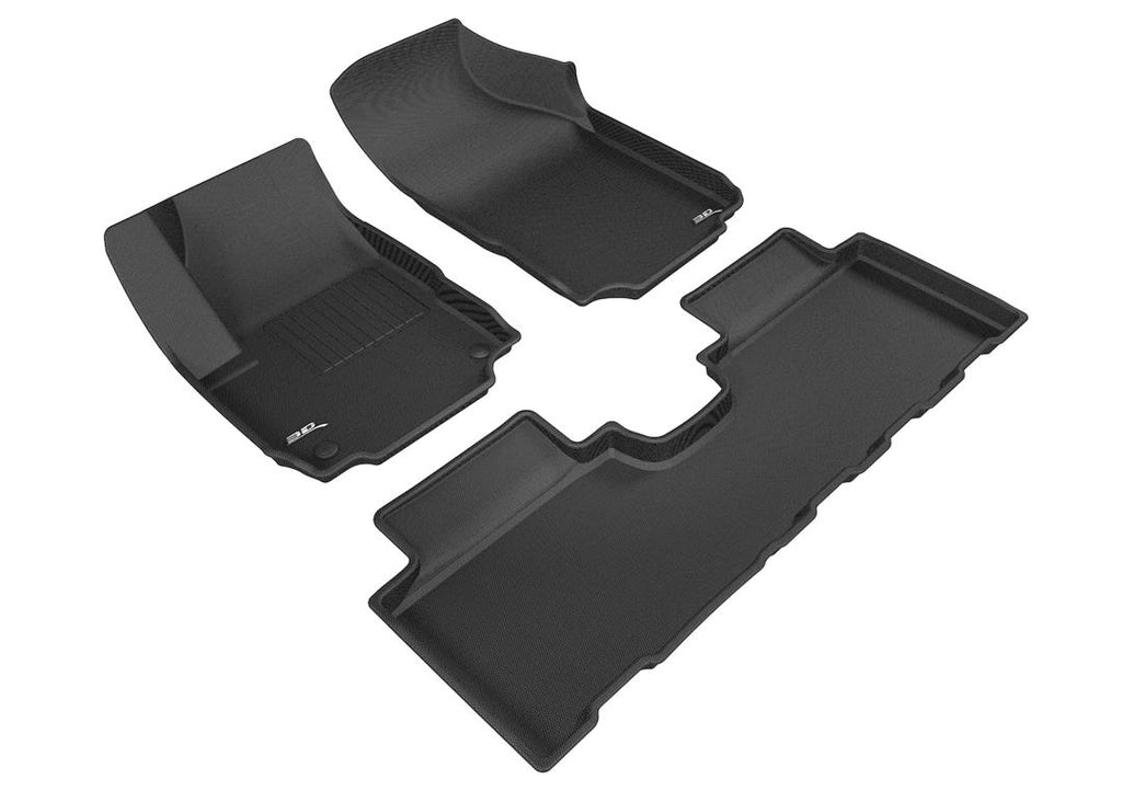 3D MATS L1CH08501509 3D KAGU FLOOR MAT 2 ROW SET BLACK