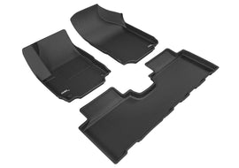 3D MATS L1CH08501509 3D KAGU FLOOR MAT 2 ROW SET BLACK