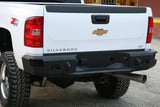 Fab Fours CH11-W2151-B Heavy Duty Rear Bumper; Uncoated/Paintable; Incl. 0.75 in. D-Ring Mount; [AWSL];