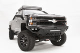 Fab Fours CH15-V3051-1 Vengeance Front Bumper; 2 Stage Black Powder Coated; Sensor Bumper; No Guard;