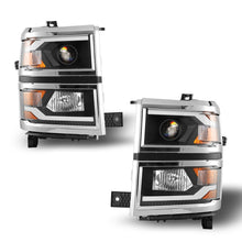 Load image into Gallery viewer, Winjet CHWJ-0382C-B PROJECTOR LED HEADLIGHTS W-DAYTIME RUNNING (DRL)-BLACK / CLEAR