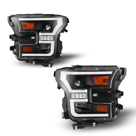 Winjet CHWJ-0427-B PROJECTOR HEADLIGHTS W-DAYTIME RUNNING (DRL)-BLACK / CLEAR