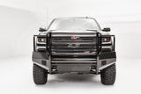 Fab Fours CS16-K3860-1 Black Steel Front Bumper; 2 Stage Black Powder Coated; w/Full Guard;