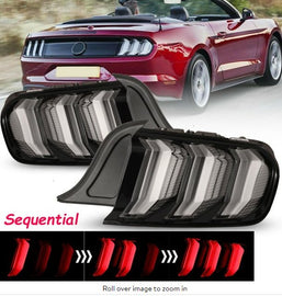 Winjet CTRNG0680-GBC RENEGADE LED SEQUENTIAL TAIL LIGHTS-GLOSS BLACK / CLEAR