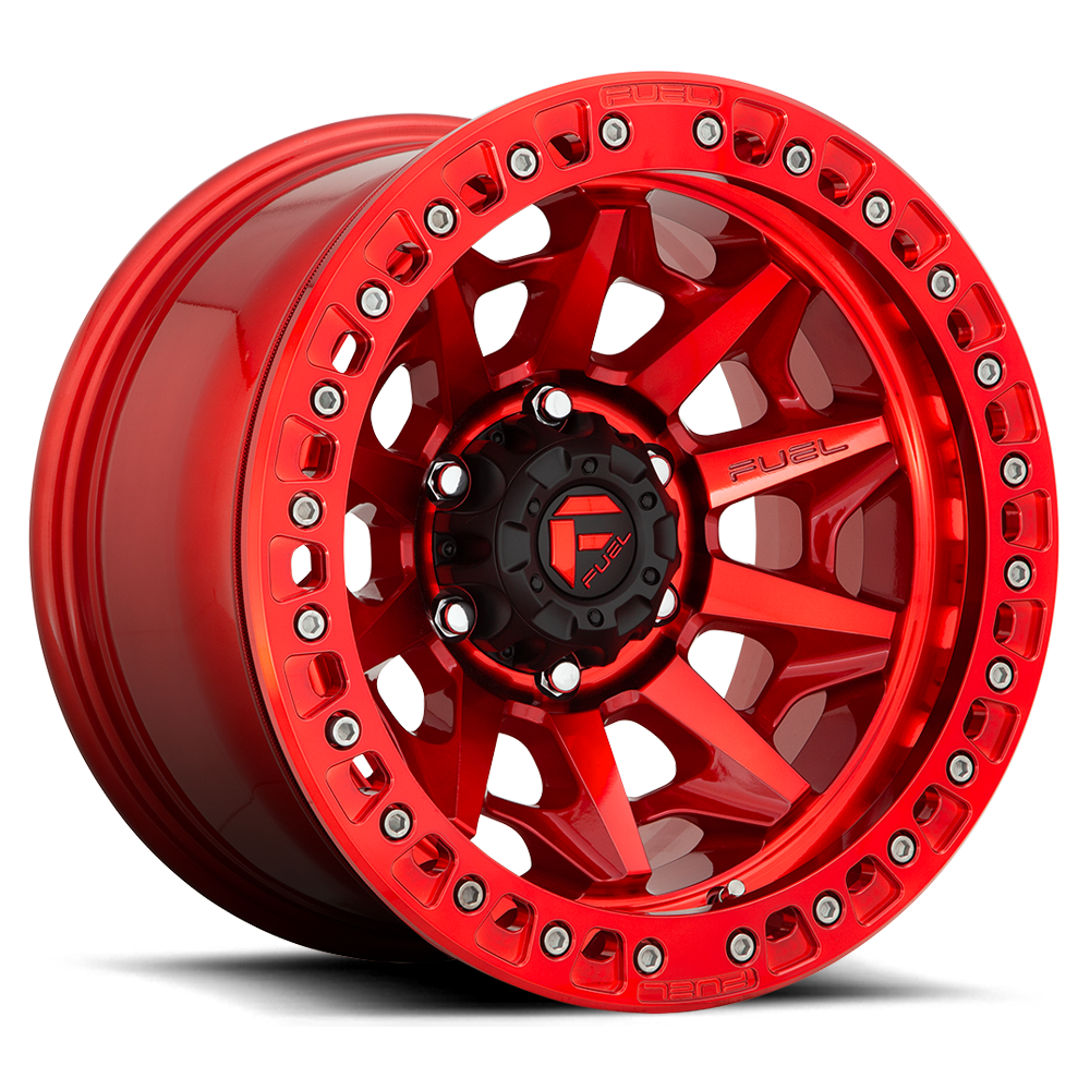 Aluminum Wheels 17X9 Covert Beadlock D113 5 On 127 Candy Red 71.5 Bore -15 Offset Multi Spoke Fuel Off Road Wheels